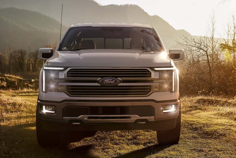 Head on image of a Ford F-150 