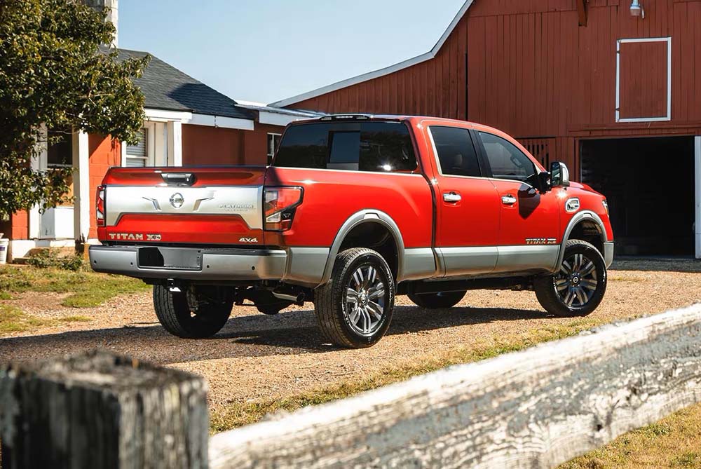 Nissan Titan parked at a ranch