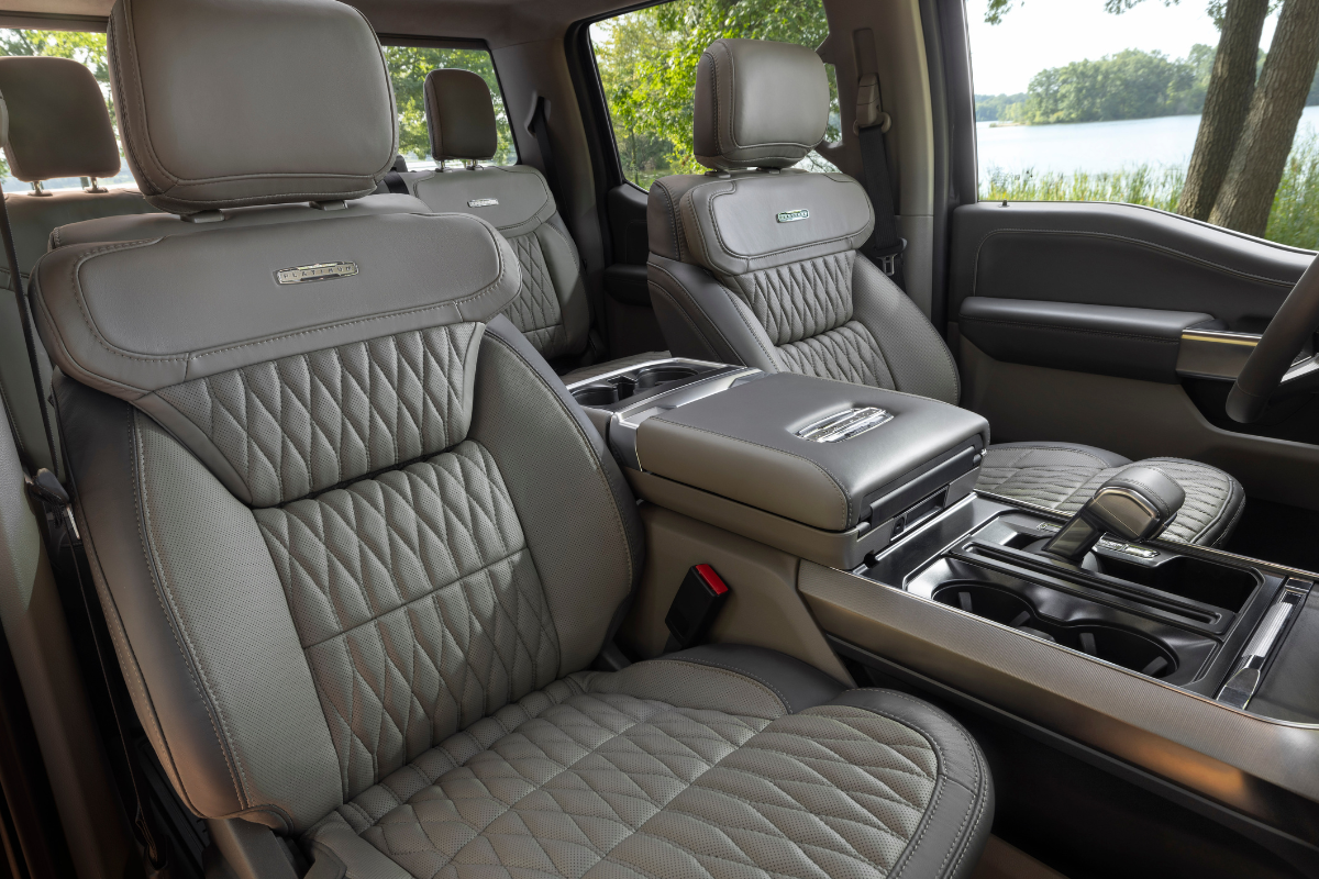 Luxury seats in the pickup truck