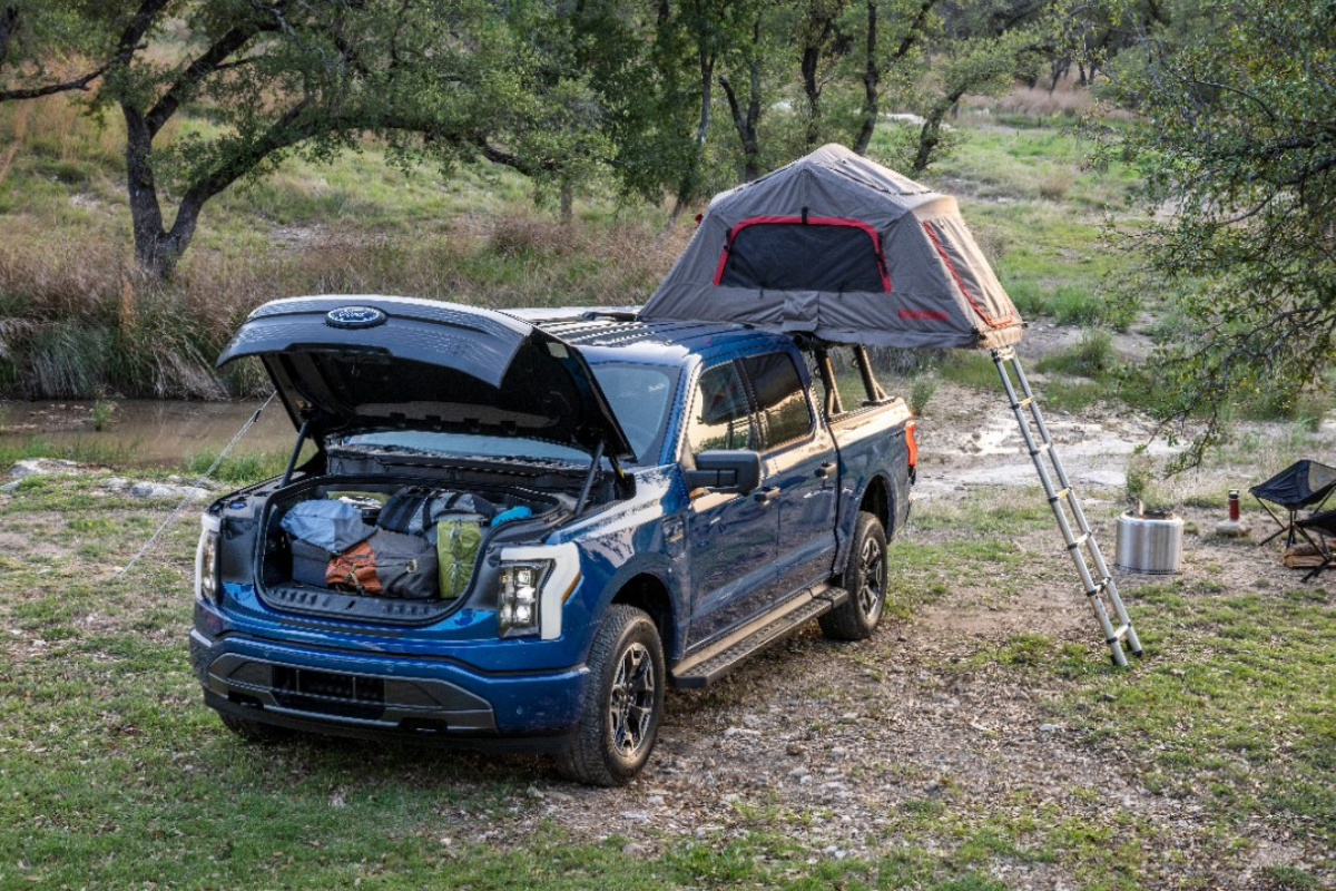 F-150 with a rooftop tent