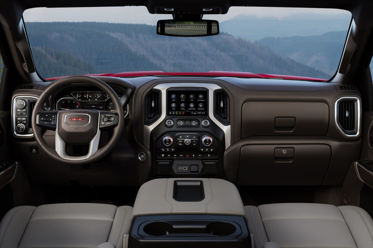 A view of GMC Sierra Denali interior