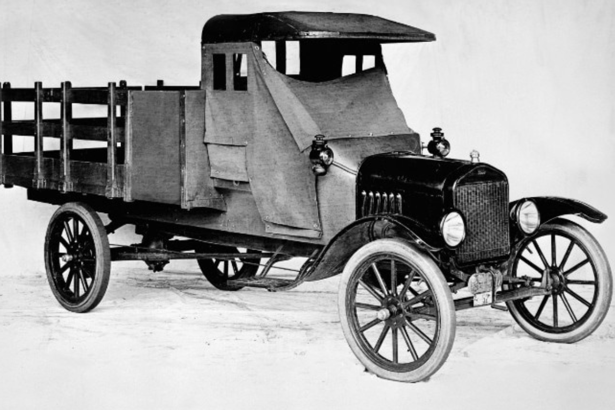 A vintage Ford pickup truck